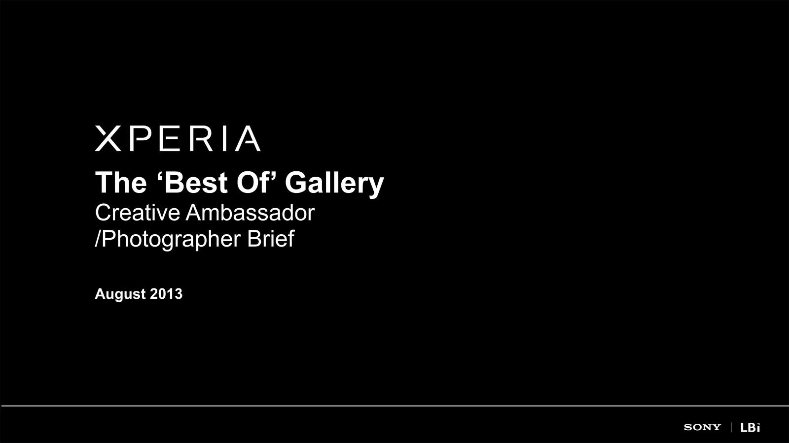 Creative Ambassador for Sony Mobile Xperia Z1 Global Campaign and World Photography Organisation
